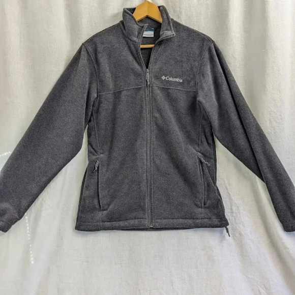 Columbia Sportswear Gray zip up fleece jacket, like new, women's size small O12 - Picture 8 of 11